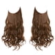 thumbnail image 1 of Nvzi Extensión de cabello invisible con hilo de pescar, fibra sintética larga ondulada y rizada, extensión de cabello ajustable estilo diadema, 22 pulgadas, marrón, 1 pieza, estilo B, 1 of 5