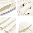 thumbnail image 6 of Mens Lightweight Windbreaker Jacket and Shorts Set, Hooded Zip Up Cargo Pockets Summer Outdoor Sportswear Suit Beige 3XL, 6 of 9