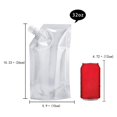 thumbnail image 3 of Inteprter Bolsa de 5 piezas para bebidas, contenedor de leche, portátil, para el hogar, comedor, Bar, café, cocina, interior, exterior, Barra de herramientas Transparente, 3 of 6