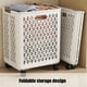 thumbnail image 5 of Cestas de lavandería plegables con ruedas, cesto de ropa sucia portátil, almacenamiento de juguetes, cesta de almacenamiento con asa, 5 of 6