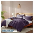 thumbnail image 2 of KriKac Purple Duvet Cover Queen Size - Soft Double Brushed Queen Duvet Cover Set, 3 Piece, with Button Closure, 1 Duvet Cover 90x90 inches and 2 Pillow Shams, 2 of 9