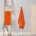 thumbnail image 4 of MyOwn 100% Premium Cotton 2 Pack Oversized Bath Towel Set 28x55 inches, Large Bath Towels, Ultra Absorbant Compact Quickdry & Lightweight Towel, Ideal for Gym Travel Camp Pool - Orange, 4 of 7