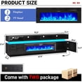 thumbnail image 2 of ChVans Fireplace TV Stand for 90" 95" 100" with LED Light & Outlets, 92.5" Large Entertainment Center Gaming Soundbar Shelf with 50'' Electric Fireplace, 2 of 8