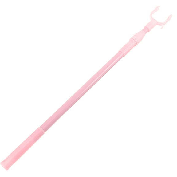 HEANUJJ Telescoping Reach Stick Pink Plastic Clothes Pole for Home Use