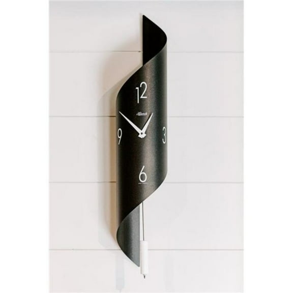 Hermle 27" Black and Silver Pendulum Wall Clock