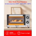 thumbnail image 4 of Betty Crocker 9L Toaster Oven, 2-Slice Toaster with Chrome Plated Front, Stainless Steel Handle, Bake, Broil & Toast Functions, Easy Control Dials, Includes Baking Pan & Rack, BC-5665B, Black/Silver, 4 of 7