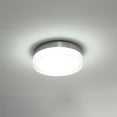 thumbnail image 2 of WAC Lighting Dot 9" LED 3500K Round Stainless Steel Flush Mount in Chrome, 2 of 5