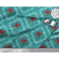 thumbnail image 3 of Soimoi Polyester Crepe Fabric Check,Leaves & Rose Floral Print Fabric by The Yard 52 Inch Wide, 3 of 3