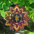 thumbnail image 4 of FONMY Mandala Lucky Star 12 inch Multi Color Stainless Steel Wind Spinner, 4 of 5