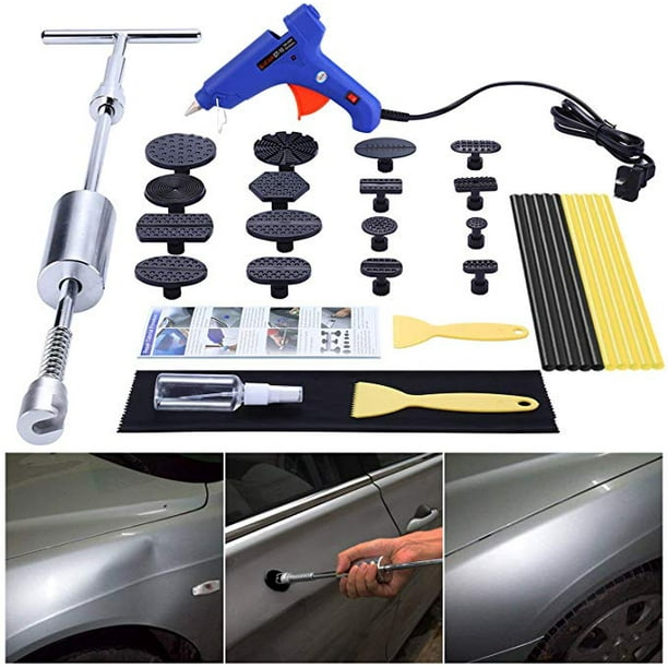 Gliston Car Dent Puller Kit Paintless Repair Remover Pro Slide Hammer Tools With 16pcs Thickened Black Tabs For Diy Automobile Hail Damage Removal Com - Diy Paintless Dent Pulling Kit Gliston Car Dent Puller Kit Paintless Repair Remover Pro Slide Hammer Tools With 16pcs Thickened Black Tabs For Diy Automobile Hail Damage Removal Com - Diy Paintless Dent Pulling Kit