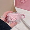 thumbnail image 2 of for AirPods Pro(2019 Release) Clear Case 3D Butterfly Bow Cute Earphone Case Women Girl Design for AirPods Case Pink,Soft Protective Cover for AirPods Pro, 2 of 11