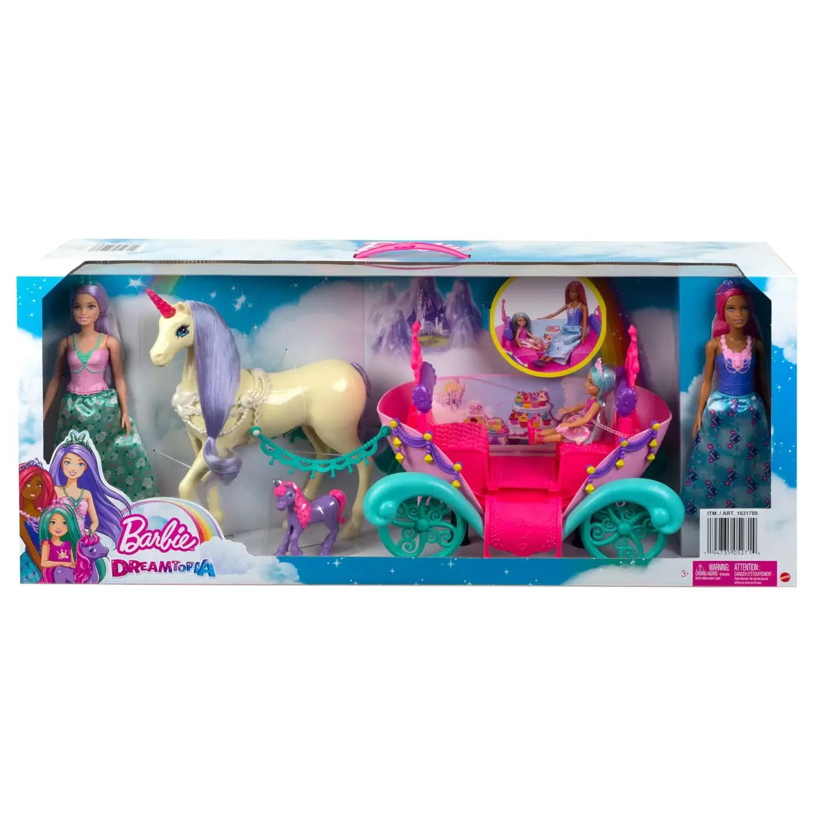 Ansættelse frokost udledning Barbie Dreamtopia Carriage & Unicorn Set - Walmart.com