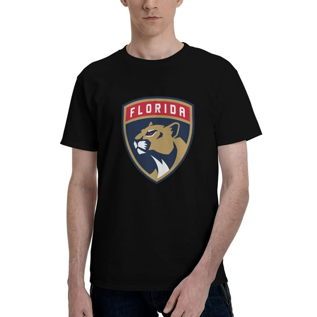 Florida Panthers Mode T-Shirt à Manches Courtes pour Hommes Noir TG