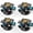 Black-6 Arms, variant on 2-Arm Moving Head Light 105W RGBW LED Disco Stage Lighting Beam DMX for Party DJ