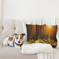 thumbnail image 4 of Ambesonne Landscape Throw Pillow Cover 2 Pack, Sunset Dawn Sun Rise, 20", Earth Yellow Dark Orange, 4 of 5