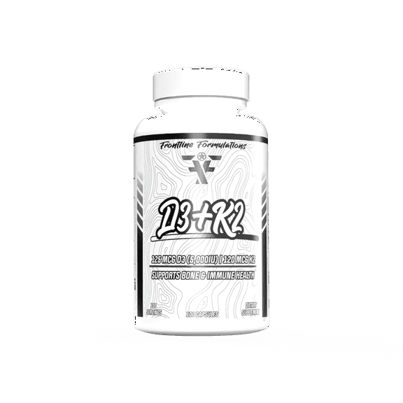 Frontline Formulations Vitamins D3   K2, Supports Bone & Immune Health, 100 Servings