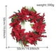 thumbnail image 4 of Corona navideña para la puerta principal | Adorno navideño para puerta con ramas de pino y lazo | Corona decorativa para interiores y exteriores, ideal para el porche, la pared o la ventana, 4 of 4