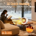 thumbnail image 3 of Portable Space Heater, Small Mini Electric Heaters for Indoor,1200W Thermal Sensor for Home, Bedroom., 3 of 8