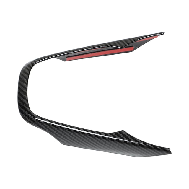 Steering Wheel Decor Cover Trim Smooth Surface Carbon Fiber Style Steering Wheel V Shape Trim Panel Durable Clear Texture Scratch Resistant for Car