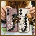 thumbnail image 5 of KDY-Phone Case For MOTO G Stylus 5G 2024, cute Back Cover Bear bracelet phone case silicone Simplicity Black pearl pendant Anti-knock Skin-friendly feel Cartoon Waterproof soft case, 5 of 9