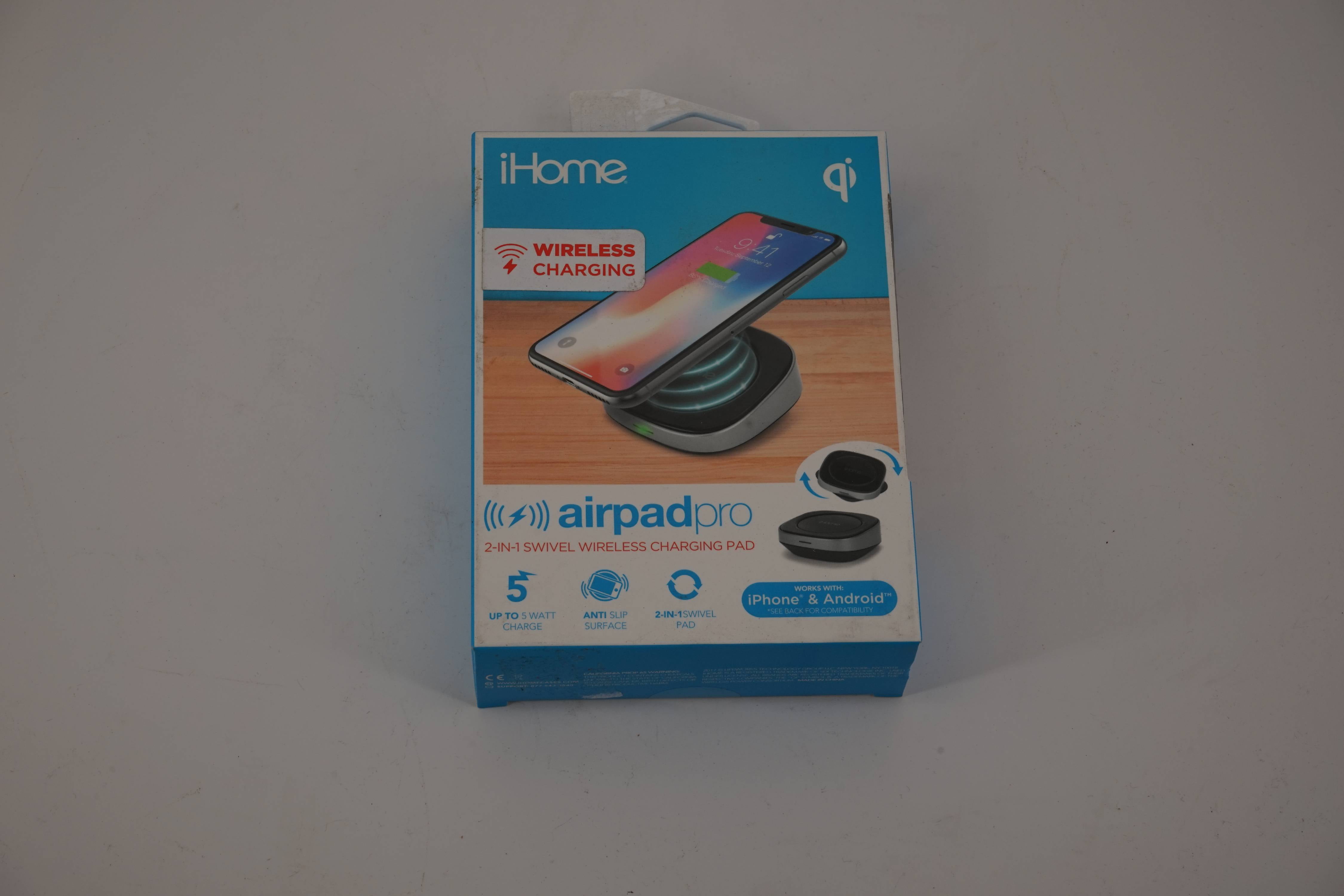 iHome airpadpro 2in1 Swivel Wireless Charging Pad