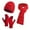 A-Red161, variant on Bibifish Mens Hat Gloves Scarf Sets 3 Pc Solid Color Beanies Hat Touchscreen Gloves And Long Scarf Cozy Winter Cold Weather Hat Gloves Scarf Sets