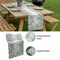 thumbnail image 5 of Green Eucalyptus Leaves Table Runner - 70 Inch Long, Kitchen Dining Table Runner Dresser Scarves, Summer Botanical Daisy Floral Farmhouse Decor for Coffee Tables Wedding Party Banquet, 5 of 8
