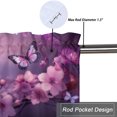 thumbnail image 5 of Butterfly Thermal Insulated Window Curtain Valance Spring Floral Nature Landscape Scenic Privacy Decorative Rod Pocket Short Window Valance Curtains 54 by 18 in, 1 Panel, 5 of 6