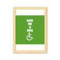 thumbnail image 1 of Abrazo ayuda cuerpo Disability Medical Cuadro de madera decorativa marco de casa A4, 1 of 3