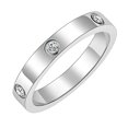 thumbnail image 1 of ve Ring Stainless Steel Ring 18K Titanium Ring (Silver, #6 （52mm)), 1 of 1