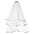 thumbnail image 2 of YAOMOBB Comfortable Wear Elegant Two Layer Wedding Ribbon Edge with Comb Bridal Accessory for Festive Occasions, 2 of 5