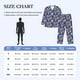 thumbnail image 4 of Balery cool Skull colorful Pijama para Hombre de Dos Piezas con Manga Larga, Conjunto de Dormir y Descanso Suave con Bolsillos-Large, 4 of 7