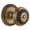 Gold, variant on Grandeur Parthenon Door Knob with Soleil Rosette