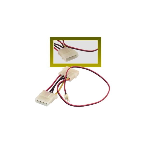 IEC L1053 CPU Fan 3 Pin Converter adapts a 3 pin fan to a regular ML04