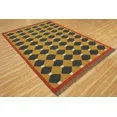 thumbnail image 5 of Large Wool Jute Area Rug 7x10 Kilim Rug - Yellow Black Natural Wool Jute Hand, 5 of 5
