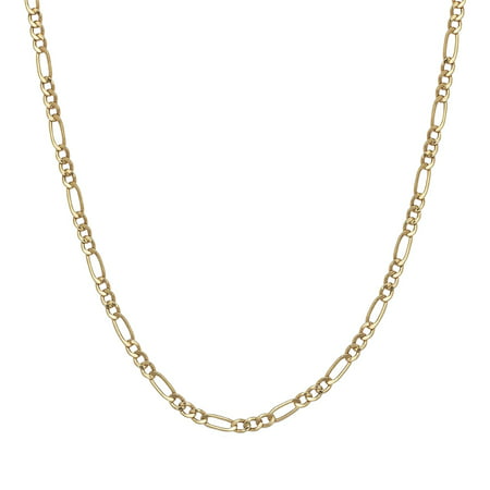A&M Solid 14K Yellow Gold 2mm Figaro Chain