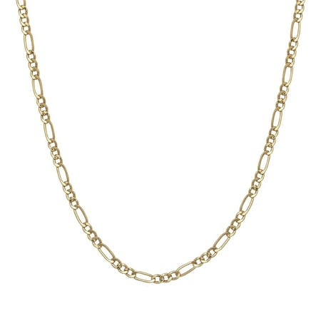 A&M Solid 14K Yellow Gold 2mm Figaro Chain (Best Gold Necklace Designs)