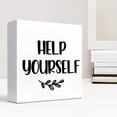 thumbnail image 7 of Zomyto 7x7 Inch Help Yourself Wooden Box Sign Desk Decor Wedding Party Baby Shower Wooden Box Plaque Sign Desk Decor, 7 of 7