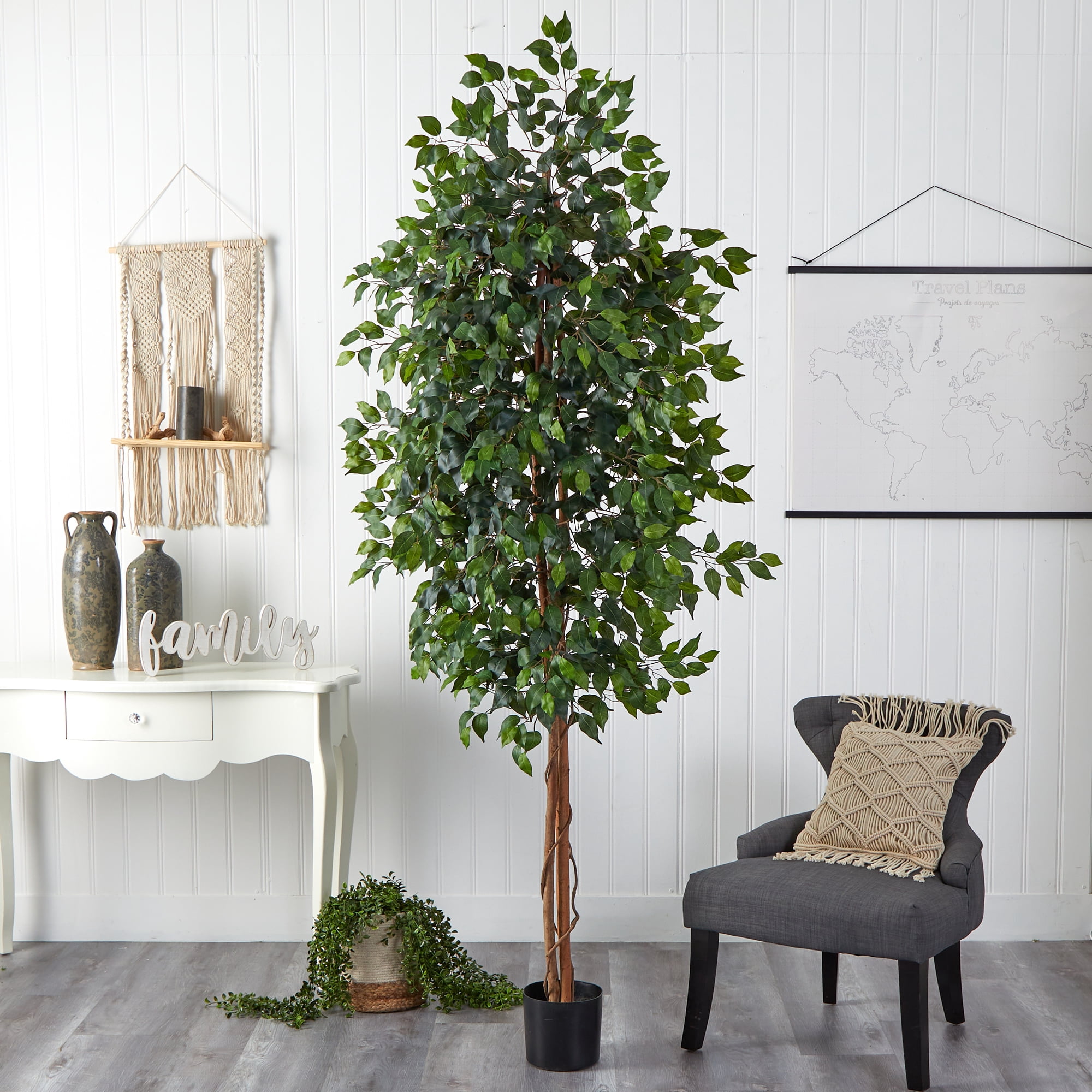 Nearly Natural 8' Ficus Artificial Tree