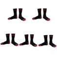 thumbnail image 1 of Black Calcetines Harajuku de doble raya para hombre y mujer, medias de tubo medio informales de punto acanalado de algodón peinado para deportes al aire libre, 1 of 5