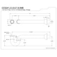 thumbnail image 2 of Kingston Brass CC5241 1-1/4" (or 1-1/2") x 1-1/2" P-Trap with Bell Flange, 19" Length, 18 Gauge, Polished Chrome, 2 of 2