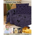 thumbnail image 4 of Halloween Purple Sofa Couch Covers for Dog,Washable Sectional Couch Slipcovers for Loveseat with Tassels,Minimalist Skeletons Flowers Non Slip Sofa Throw Cover Blanket Large 71''x102'', 4 of 8