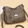 thumbnail image 2 of Women Shoulder Bag Fashionable New Pattern Solid Color Retro Practical Large Capacity Zipper Messenger Bag Men Bags Shoulder Men Shoulder Bags over The Shoulder Bag Shoulder Holster Bag Shoulder Tote, 2 of 4