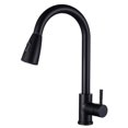 thumbnail image 1 of Deck Mount Installation Kitchen Faucet, Stainless Steel with Lightweight and Durable Design, Single Hole Spout for Quick-Installation, 360-Degree Swivel and Easy to Install, 1 of 5