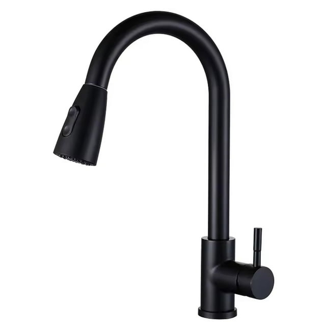 Deck Mount Installation Kitchen Faucet, Stainless Steel with Lightweight and Durable Design, Single Hole Spout for Quick-Installation, 360-Degree Swivel and Easy to Install