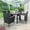 Black Wicker, variant on 7 Piece Outdoor Wicker Dining Set, Patio Dining Table Set for 6 Persons, Garden Patio Rattan Dining Furniture Set with Beige Cushions, Dining Table Chairs Conversation Set for Deck Patio, K3482