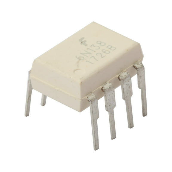10pcs 6N138 Optocoupler DC Input Single Channel Darlington with Base DC Output White