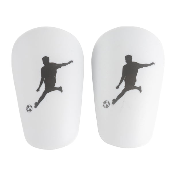2 mini espinilleras de fútbol, protección para piernas, equipo de fútbol Blanco XS