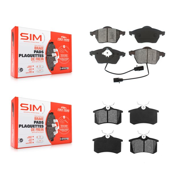 SIM Front Rear Semi-Metallic Brake Pads Kit for Car Volkswagen Passat Audi A4 Quattro A6 S6 KSM-100365