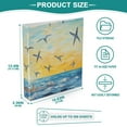 thumbnail image 5 of Tower Birds Sea Painting Sun File Folder 3 Ring Binders 1.5 inch Hardcover File Folders with Interior Pockets A4 Size Organizer for School Office Hospital Set of 2, 5 of 8